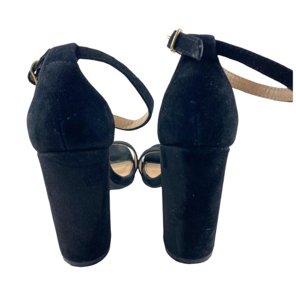 Steve Madden Women's Black Suede Carrson Block Heel with Adjustable Strap US 6 - Picture 4 of 10